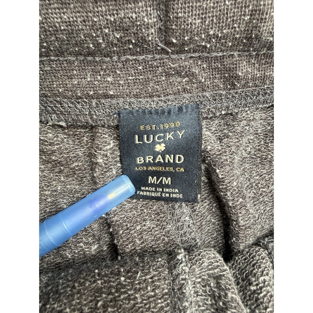 LUCKY BRAND Gray Lounge Sweat Shorts Drawstring Pockets Men's Medium -3331 - Picture 6 of 9